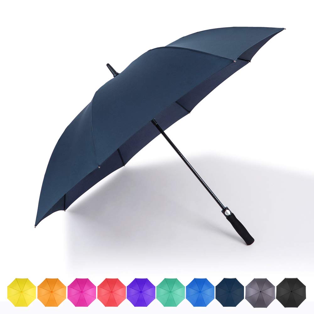 RUMBRELLA Golf Umbrella Large Windproof Umbrellas Auto Open 55IN, Navy Blue