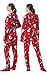 PajamaGram Women's Hoodie-Footie Winter Whimsy Fleece Onesie Pajamas