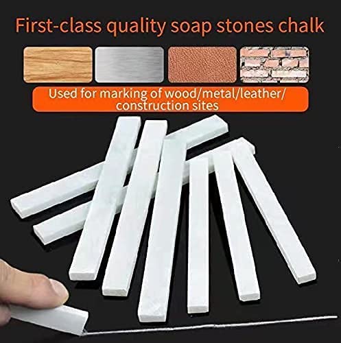 HZXSDEG Soapstone Holder with 16 Pcs Soapstone Pencil Refills, Flat Soapstone Pen, Markers, Natural Soapstone Chalks