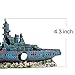 SLSON Aquarium Decorations Shipwreck,Fish Tank Battleship Ornament Eco-Friendly Resin Warship Boat Decor,9 inch L x 4.3 inch Heightthumb 2