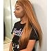 QD-Tizer Lace Front Blonde Wig Long Straight Hair Honey Brown Synthetic Lace Front Wigs for Women 22inch