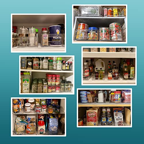 Set Of 12 Stackable Organizing Bins, Plastic Pantry Bins, Refrigerator