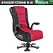 X Rocker 2.1 Sound Wireless Bluetooth 4 Speaker Video Gaming Chair, with Pedestal Base and High Tech Audio, Subwoofer, Breathable Mesh, Padded Armrest, 5129101, 32.3