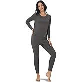 Women 's Thermal Underwear Set with Lightweight Ultra Soft Fleece Lined,Long John Set, Skiing Base Layer