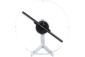 MISSYOU 3DHologramFan with Cover, 3DHologramfan Projector HD LED Advertising Display with Remote and Bluetooth and WiFi,1500+ Video Library and for Business,Bar,Halloween (34CM 3DHologramFan with Cover)