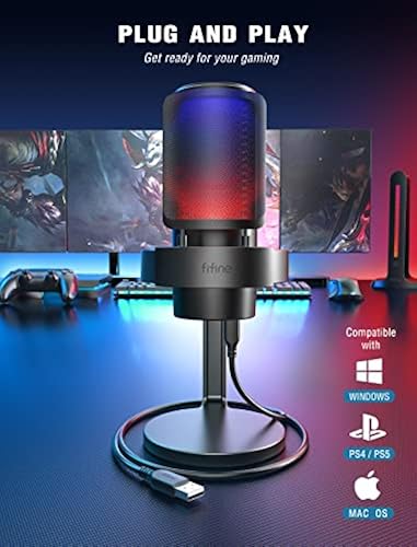 FIFINE PC Microphone USB Headset, Gaming Streaming Bundle for