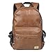 Koolertron Classic Casual PU Leather Vintage Fashion Unisex School Student Laptop Backpack For Camping Travel Fits Acer Aspire MacBook iPhone iPad and Samsung Tablet (Brown)