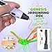 GENESIS 3D Printing Pen with Bonus Filament Refills & 3D Print Removal Tool