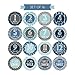 Hadley Designs 16 Monthly Baby Milestone Stickers Boy-Blue Baby Monthly Milestone Stickers for Baby Boy