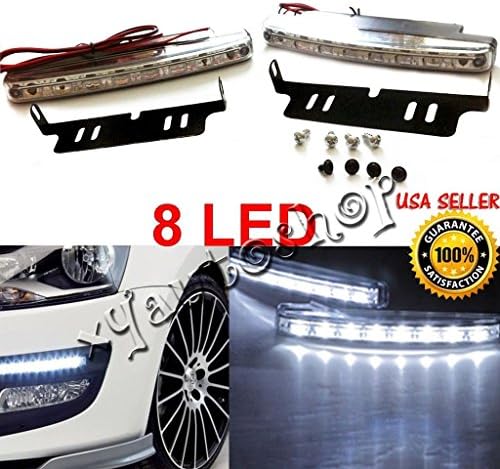 PAIR OF 8 LED DRL DAYTIME DRIVING LIGHT/DAYLIGHT PARKING FOG LAMP KIT for HONDA
