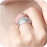 RKKOJJO 925 Sterling Silver Rings Cubic Zirconia Ring Diamond Ring Engagement Ring Wedding Band Rings for Women