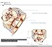 AnaZoz Jewelry 18K Gold Plated Women Rose Gold Plate SWA Elements Austrian Crystal Enamel Flower/Wedding Ring 8