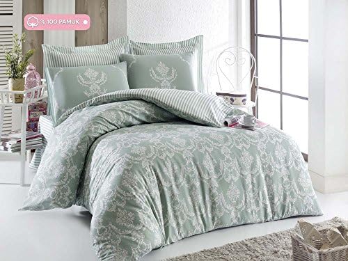 Eponj Home 100 Pamuk Nevresim Takimi Pure Yesil Cift Kisilik Amazon Com Tr