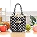 Paymenow Thermal Insulated Lunch Box Cooler Bag Tote Bento Pouch Lunch Container Handbag(Black)