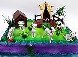 Disney 101 DALMATIANS 15 Piece Birthday CAKE Topper Set, Featuring Dalmations Figures, Decorative Themed Accessories