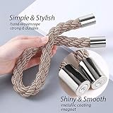 Pretty Jolly 2 Pack Magnetic Curtain Tiebacks Grey Coffee Modern Drape Holdbacks view 3