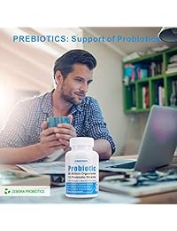 Probiotics Suplemento con prebiótico, 50 billones de correas CFU 13, resistente al ácido estómago, restaurar...