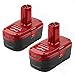 Topbatt 2Pack 6.0Ah C3 Lithium Battery Replacement for Craftsman 19.2 Volt Battery XCP 130279005 1323903 130211004 11045 315.115410 315.11485