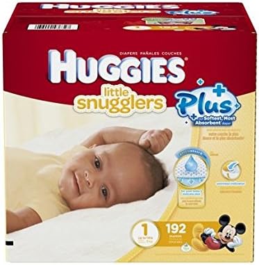 Huggies Little Snugglers Plus Diapers Size 1, 192ct
