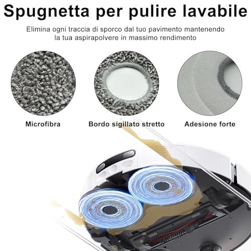 Homruich 19 Pieces Accessories for Xiaomi X20 Max/X20 Pro Vacuum Cleaner, 1 Main Brush, 4 Filters, 4 Towels, 6 Dust Bags, 7 Side Brushes, for Xiaomi X20 Max, X20 Pro Accessories