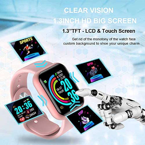 Smart Watch, Fitness Tracker with Heart Rate Monitor, Activity Tracker Touch Screen,Sleep Monitor,Waterproof,Activity Tracker Pedometer