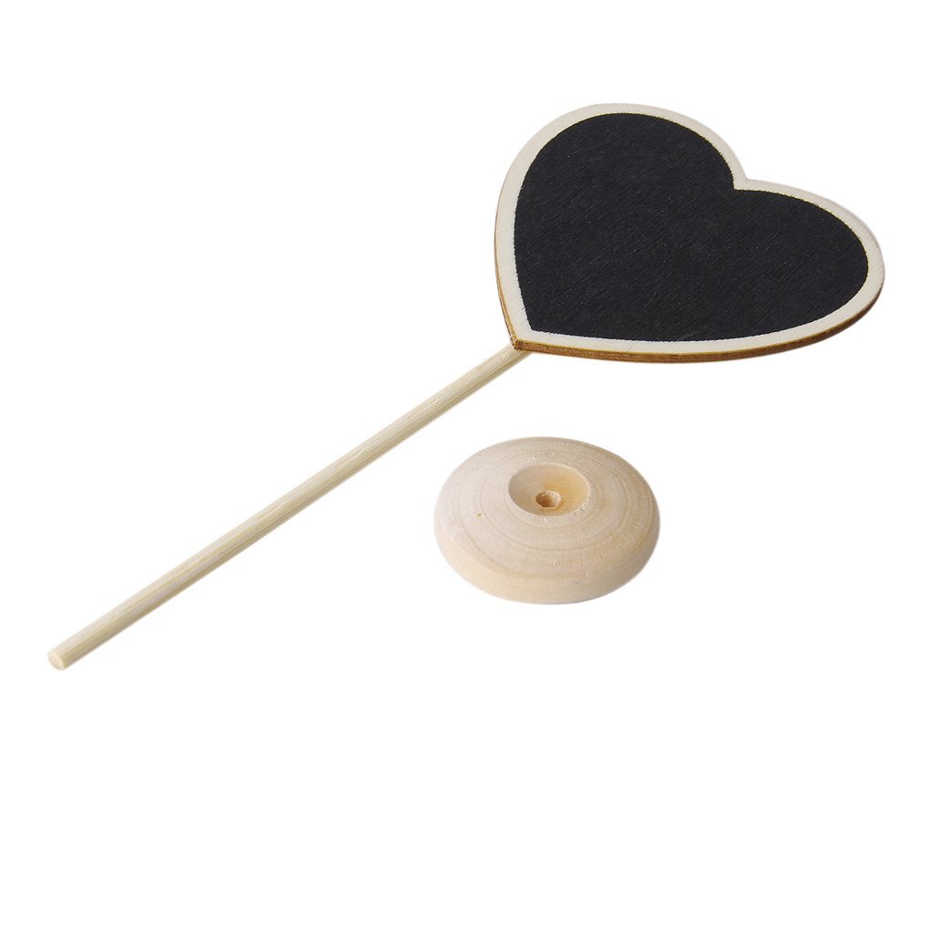 Decorar con pizarras con forma de corazon