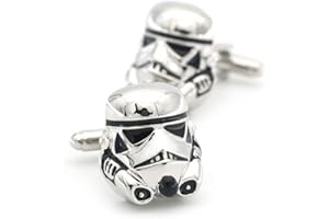 Men's Stormtrooper Cuff Links Copper Material Silver Color Convenient and Practical