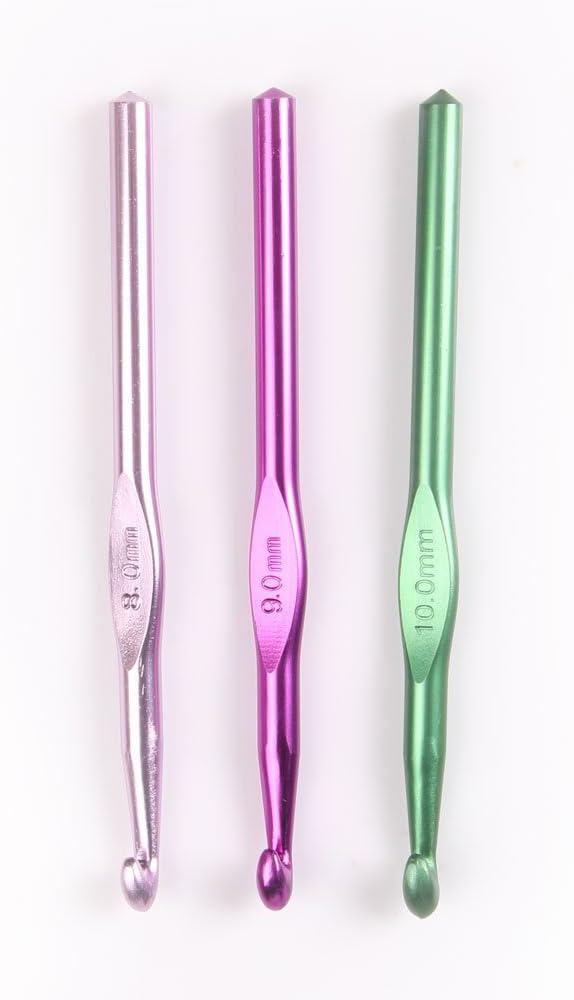 Crochet Hooks, For Arthritic Hands, Smooth Needles, Mixed Aluminum Multicolor Handle Crochet Hook