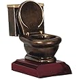 Decade Awards Toilet Bowl Trophy - Last Place Loser Award - Golden Throne Prize - 5 Inch Tall - Engraved Plate on Request
