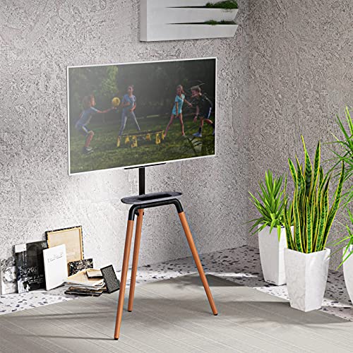 Artistic Easel Tripod TV Floor Stand for 45 to 65 Inch LED LCD Screen, PUTORSEN Portable Studio TV Display Stand, Adjustable TV Studio Mount with VESA 600x400mm, Holds up to 100lbs, Black