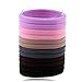Thin Seamless Durable Long-Lasting Elastic Hair Ties by Acorn Days, Pack of 12, Thin Multi-color