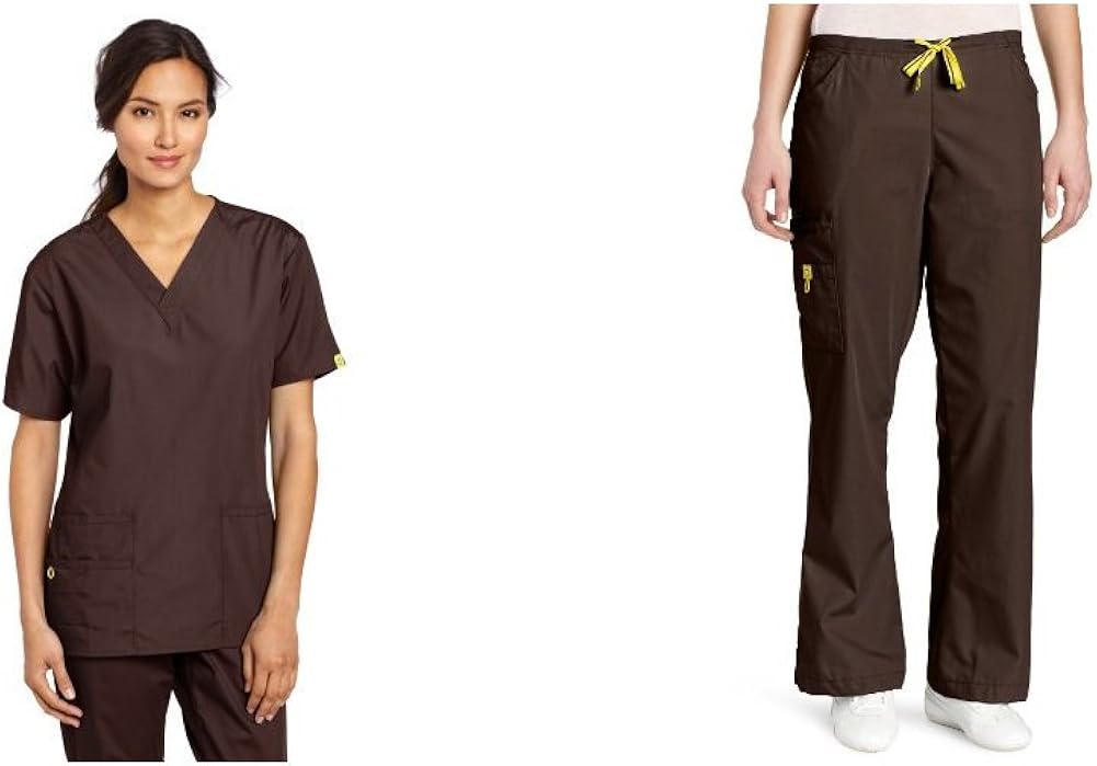 WonderWink Women's Plus Size Scrubs Bravo 5-Pocket V-Neck Top: Medical Scrubs Shirts: Clothing