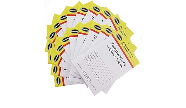 Paquete de 20 libros de registro de temperatura para ...