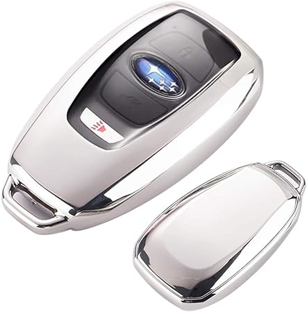 Amazon Yoshinari Subaru スバル Tpu スマート キーケース スマピタくん フォレスター レガシィ B4 レヴォーグ インプレッサ アウトバック Wrx Sti S4 Xv G4 K15 Brz キーカバー キーケース単体 シルバー キーケース キーホルダー 車 バイク