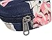 Leaper Floral Pen Pencil Case Coin Purse Pouch Cosmetic Makeup Bag Dark Blue