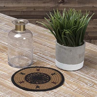 Vhc Brands Classic Country Primitive Tabletop Kitchen Heritage Farms Tan Star Jute Trivet Grey Amazon Sg Home