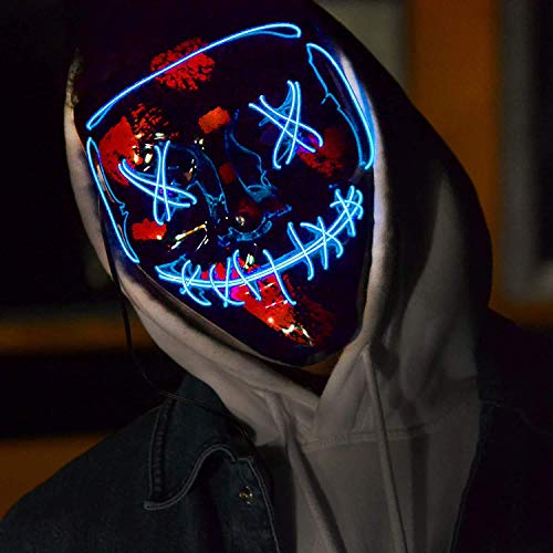 Led Purge Mask [3PACK] Halloween Led Mask Light Up Mask for Festival