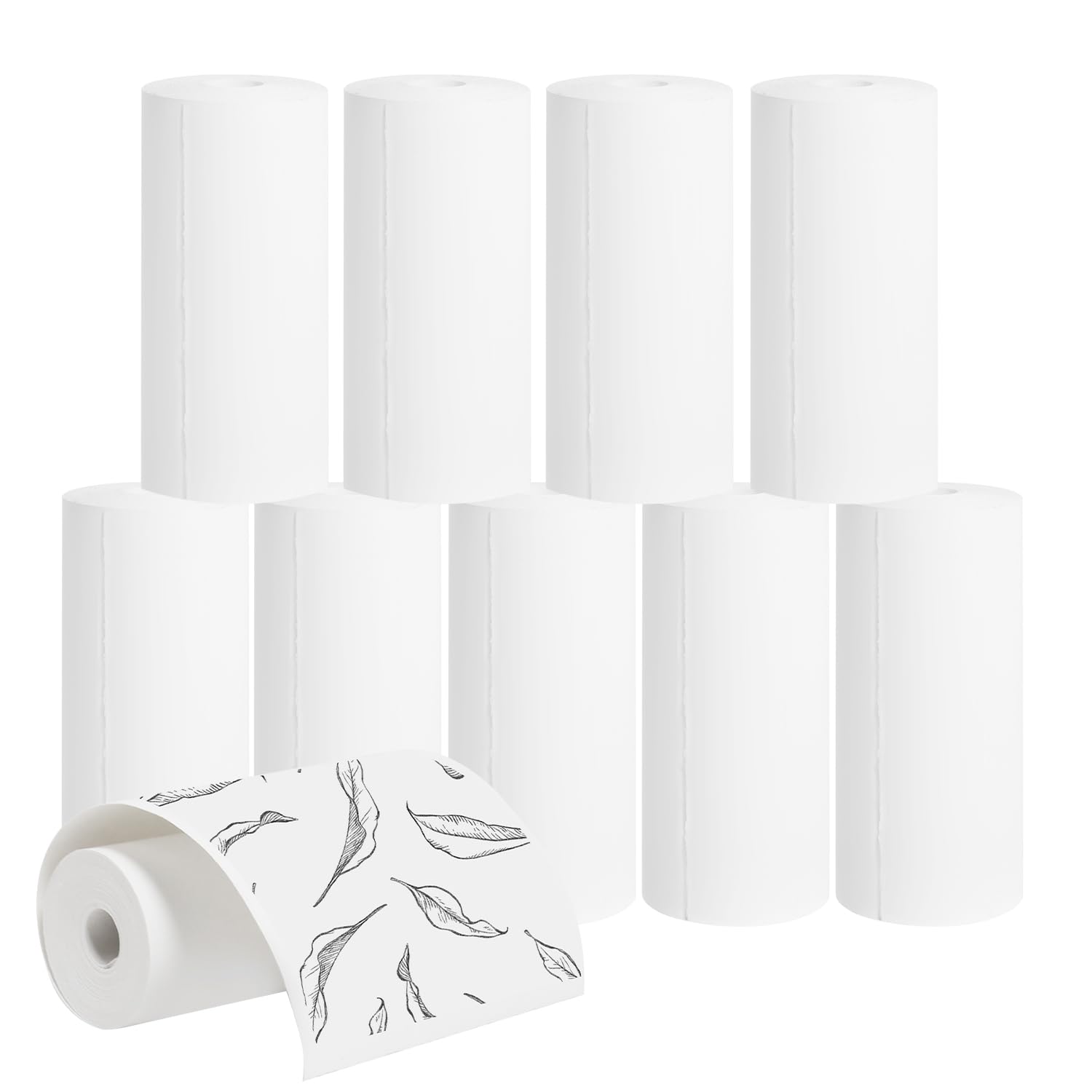 10 Rolls of Thermal Print Paper by KozyOne, 57 x 25 mm Coreless Inkless Black and White Print Paper for Mini Thermal Printer, Cash Register, POS Receipt and More