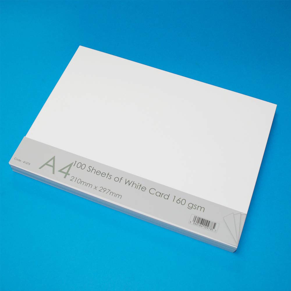 Craft UK 41273 A4 White Card 160 gsm - 100 Sheets — image 1