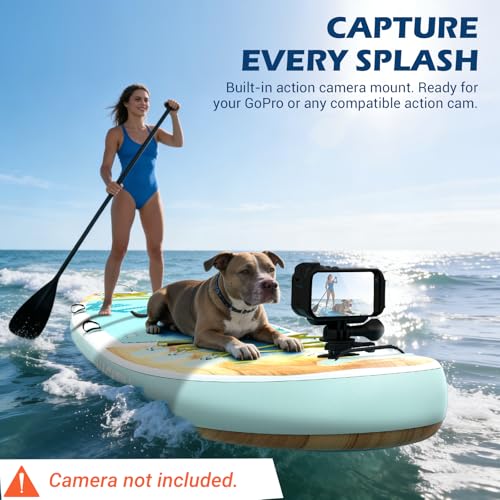 NACATIN Inflatable Stand Up Paddle Board,10'6"Upgrade Version Blow Up Paddle Boards for Adults with Premium SUP Accessories& Backpack,Adjustable Paddle,Camera Mount,Hand Pump, for Lake, River, Yoga