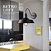 BAYCHEER HL371794 Industrial Retro style Aluminum Barn Warehouse Wall Sconce Wall Lamp Modern Lighting for Restaurant 1 Light, Black