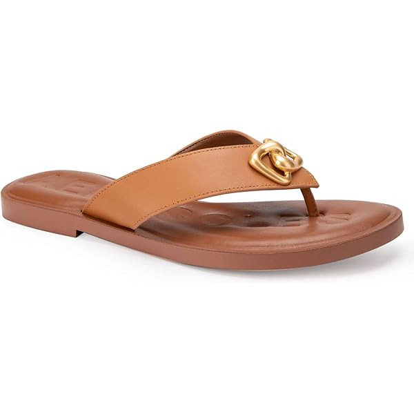 Amazon.com | Aerosoles St.Barth Tan Leather Flat Sandal, 7.5M | Flats