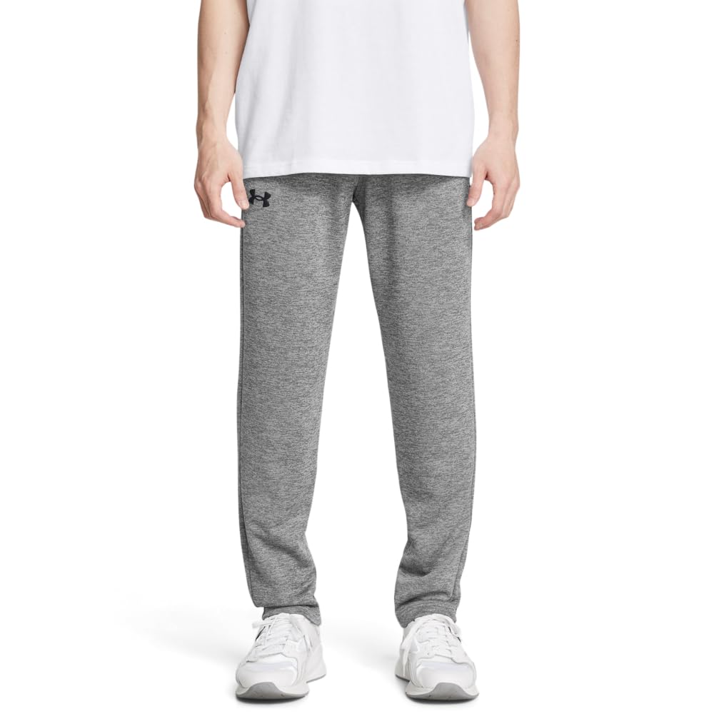 Under Armour Men’s Armour Fleece Twist Tapered Leg Pants, (026) Castlerock/Mod Gray/Black, Large
