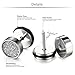 Jstyle Jewelry Stainless Steel Women Stud Earrings for Men Cool Ear Plugs Piercings, 3 Pairs a Set