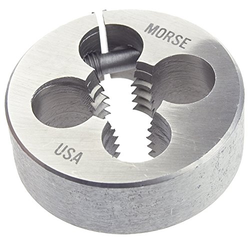 Morse Cutting Tools 31546 Adjustable Round Fractional Split Dies, High-Speed Steel, Bright Finish, 1-1/2