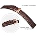 TStrap Genuine Leather Watch Bands 22mm Brown Leather Watch Strap with Rose Gold Pin Buckle for Men Women