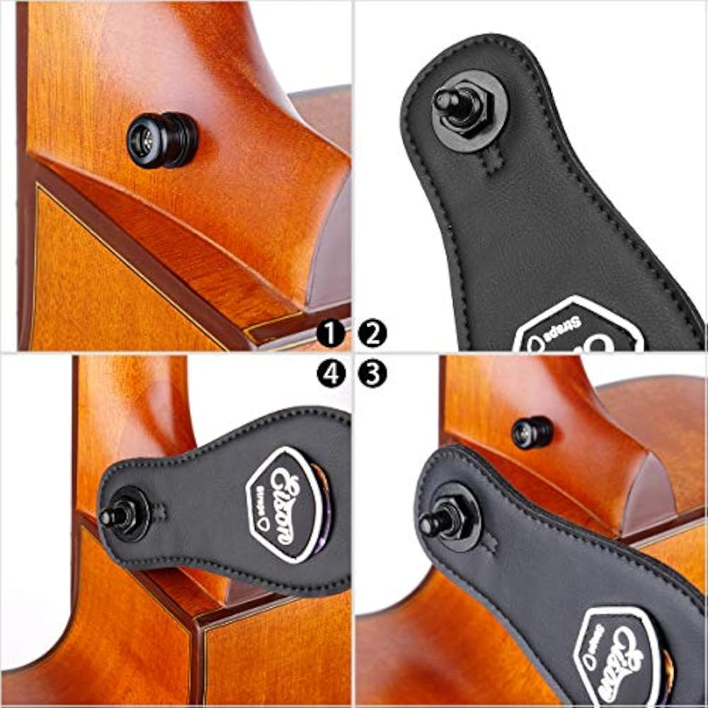 Straplocks Premium Guitar Locks & Buttons Security Quick Release
