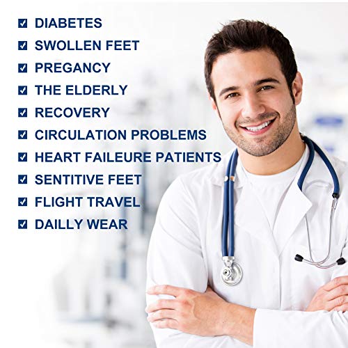 Facool 6 Pack Mens Womens Thin Non Binding Extra Wide Loose Top Cotton Diabetic Dress Socks Multi Color Medium