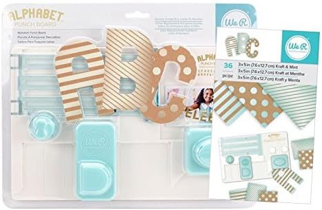 Alphabet Punch Board + Paper Pad Bundle - We R Memory Keepers