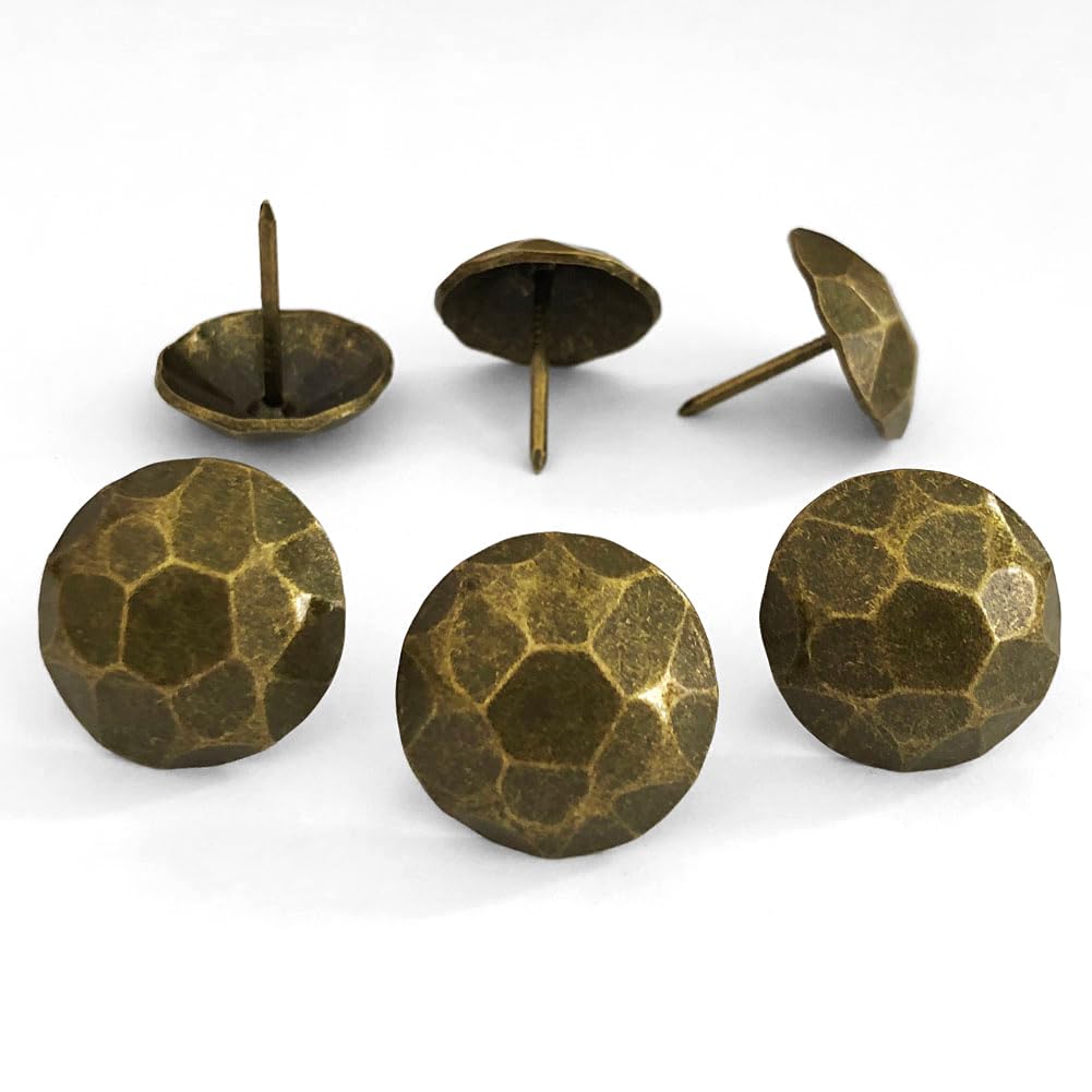 Photo 1 of 60PCS 1-Inch D25mmxL25mm Upholstery Tacks Vintage Design, Big Size Decorative Nails,Barn Door,Farmhouse Shutters(25mm Brass Turtle)
